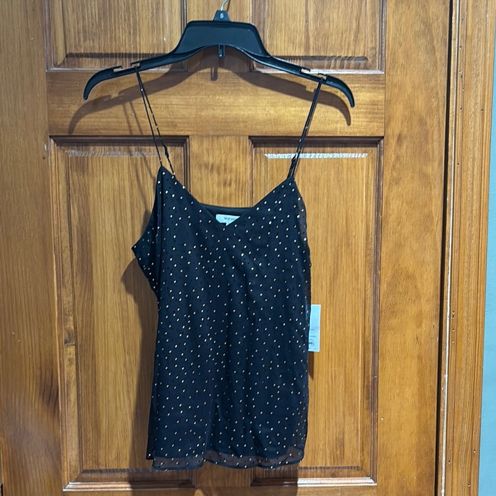 Nine West Black and White Spaghetti Strap Camisole